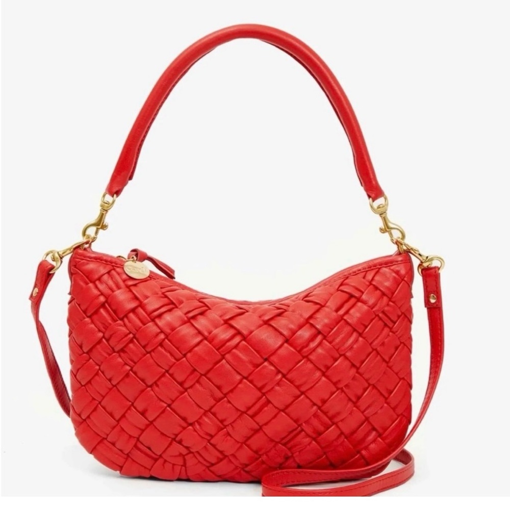Clare V. Petit Moyen - Rosa Puffy Woven Nappa Leather - Crossbody Bag RARE - Picture 6 of 15